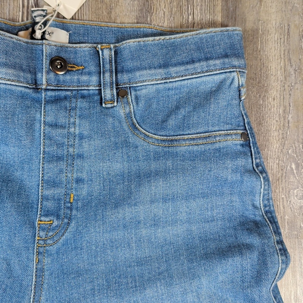 SPANX Women's Wide Leg Denim Jeans in Medium Blue - Picture 4 of 13